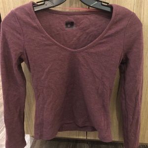 Soft cropped long sleeve t shirt